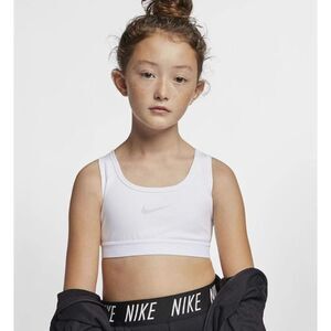 Nike Girl's Pro Bra Classic White/White/White/Pure Platinum SM (8 Big Kid)